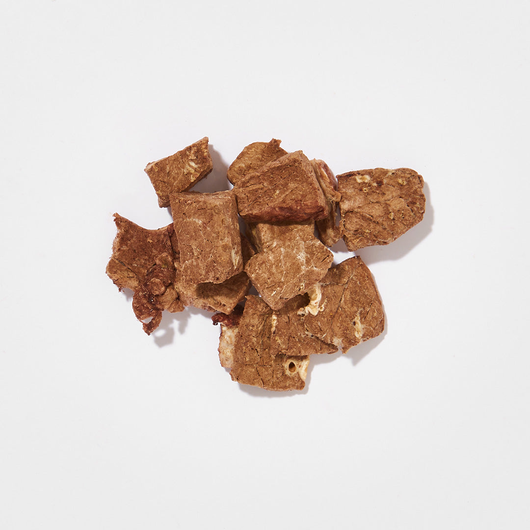 Gefriergetrocknete Rinderlunge, 50 g, für Hunde als Snack oder Frischfleischersatz geeignet.