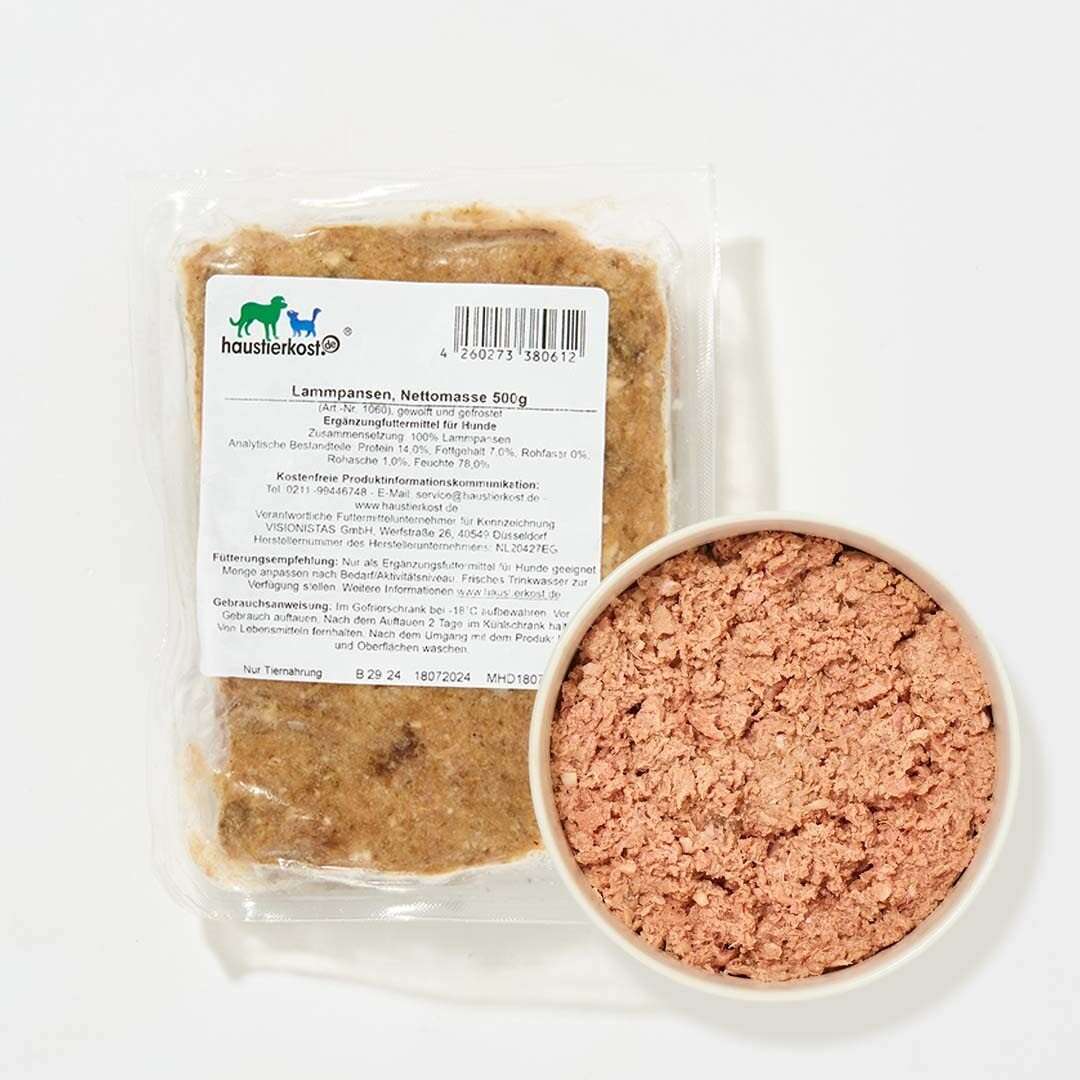 Lammpansen gewolft Verpackung mit leichten Verformungen aufgrund des Einfrierprozesses