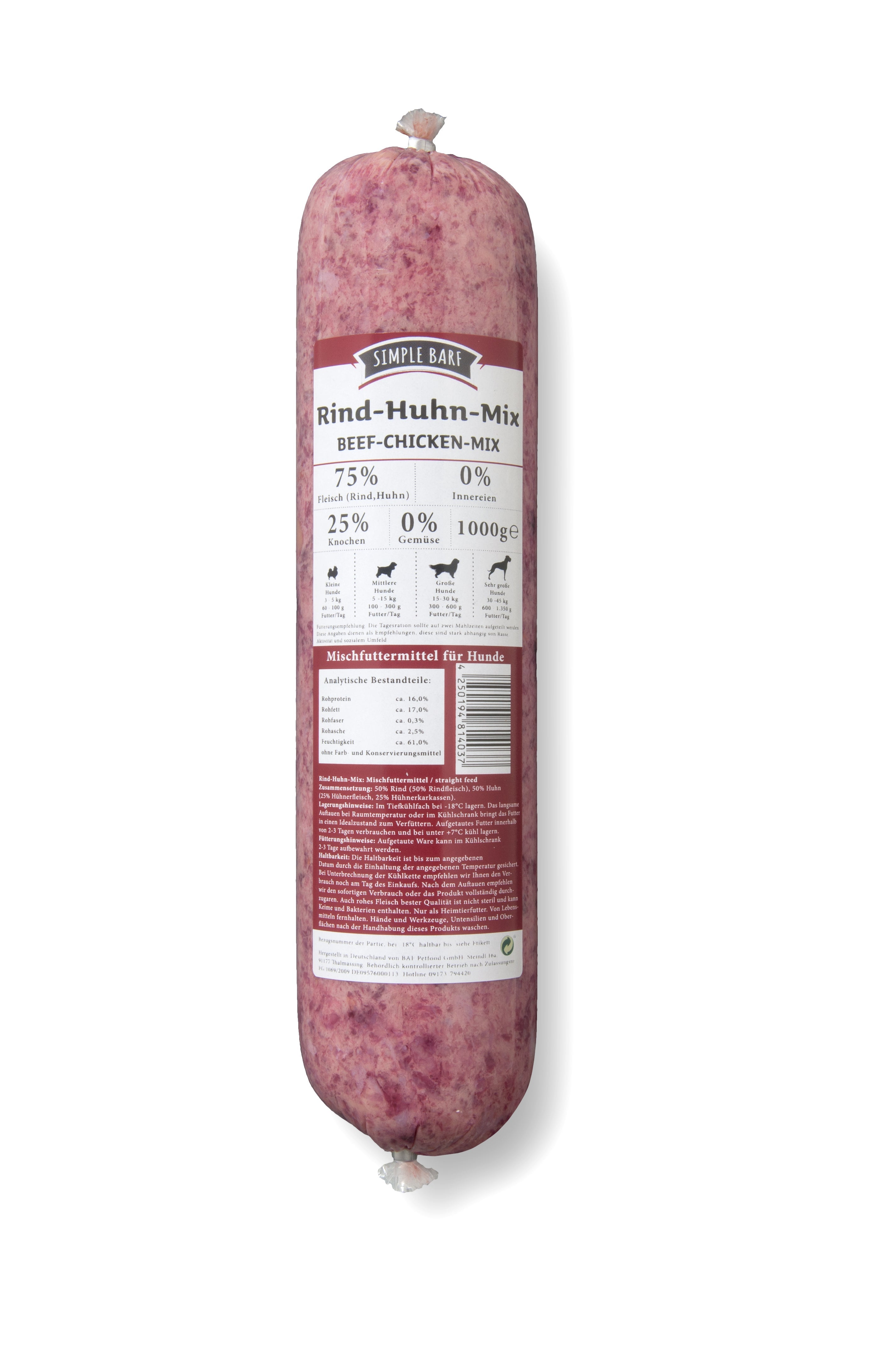simple BARF Rind-Huhn-Mix - haustidepoterkost.com®