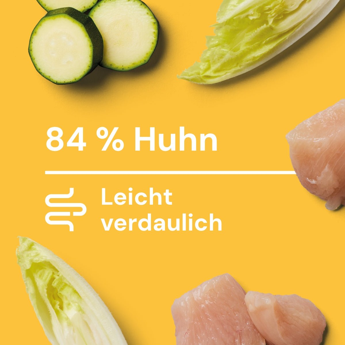Nutriment Schonend gegartes Frischemenü Huhn, Chicorée & Zucchini - haustidepoterkost.com®