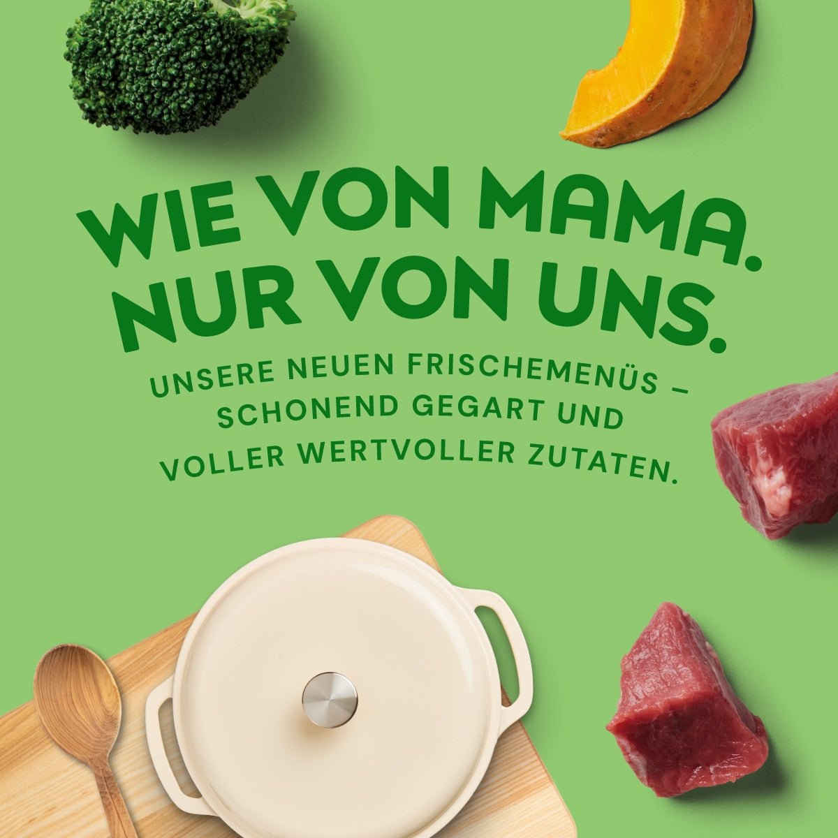 Nutriment Schonend gegarte Medaillons Lamm, Kürbis & Brokkoli - haustidepoterkost.com®