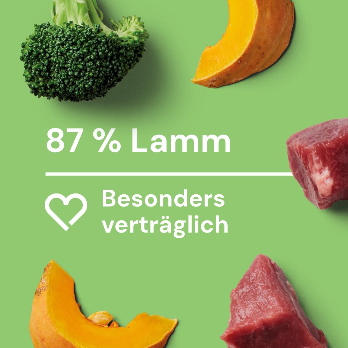 Nutriment Schonend gegarte Medaillons Lamm, Kürbis & Brokkoli - haustidepoterkost.com®