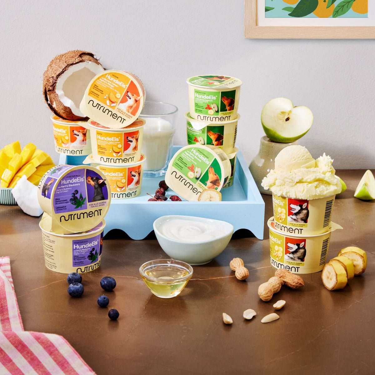 Nutriment HundeEis Apfel, Banane & Hagebutte - haustidepoterkost.com®