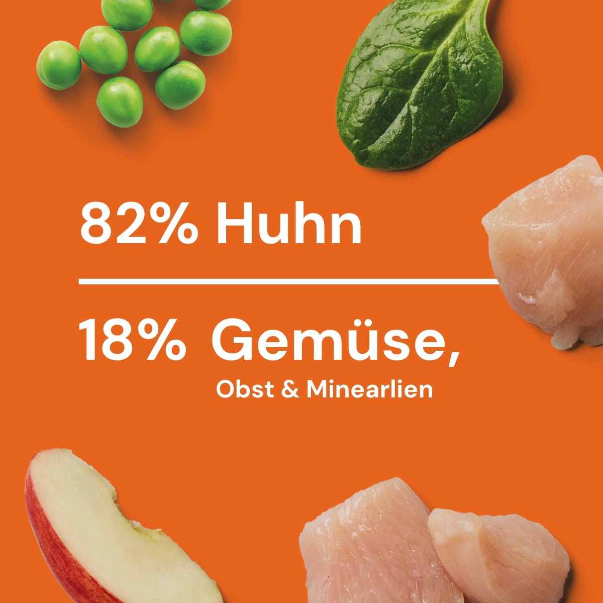 Nutriment Komfort-BARF Menü Huhn, Spinat & Erbsen - haustidepoterkost.com®