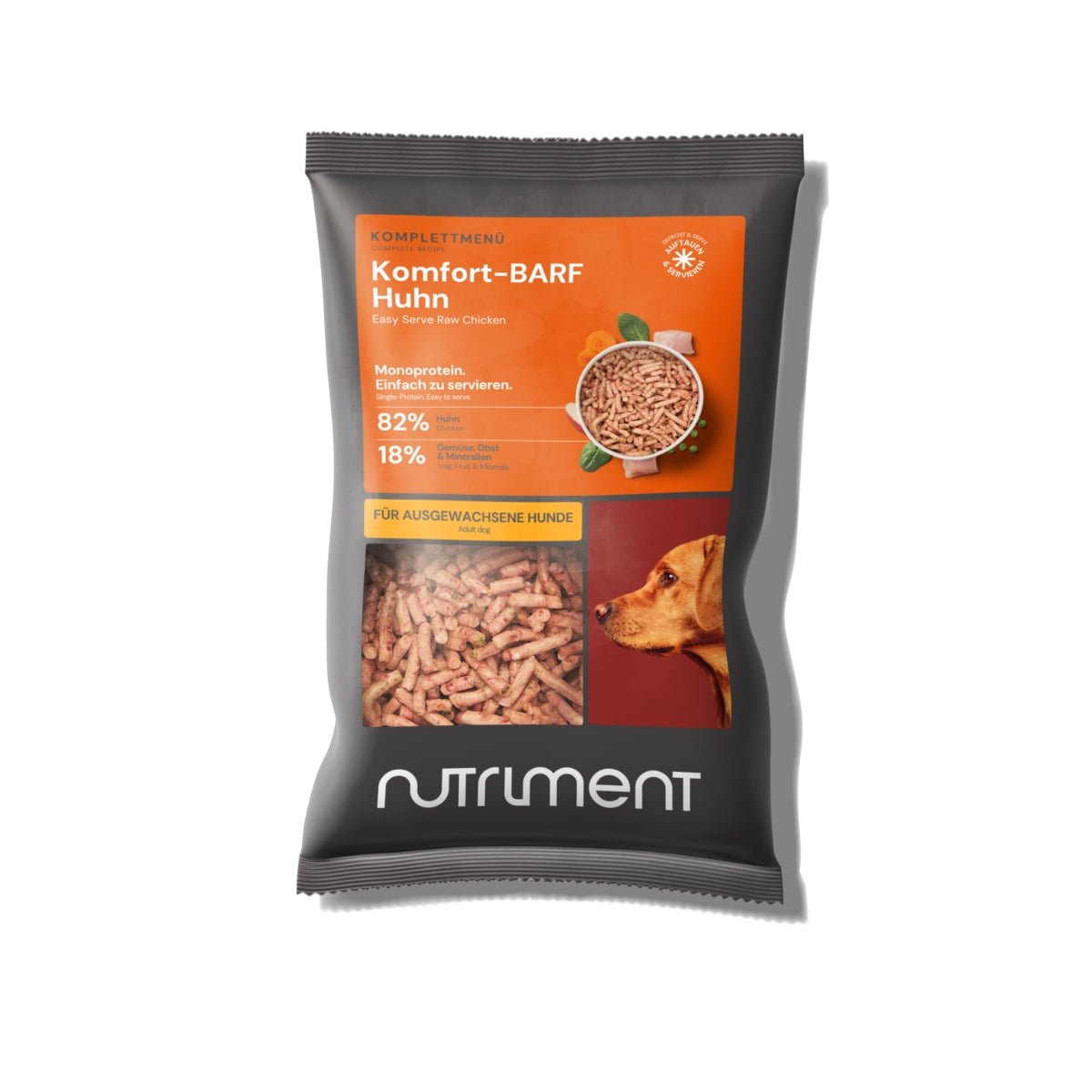 Nutriment Komfort-BARF Menü Huhn, Spinat & Erbsen - haustidepoterkost.com®