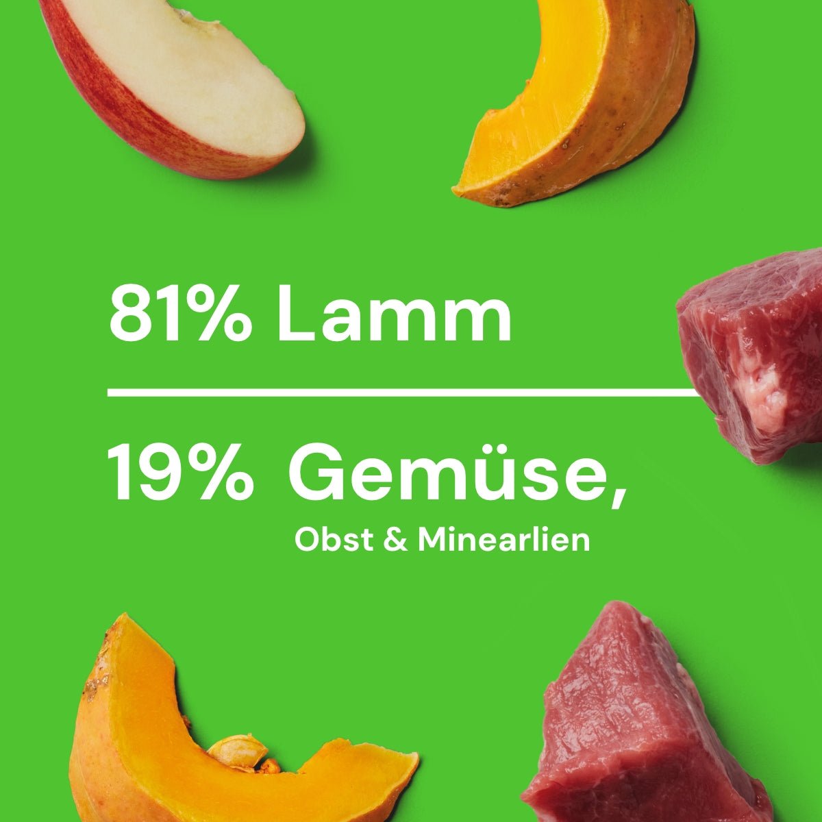 Nutriment Komfort-BARF Menü Lamm, Kürbis & Chicorée - haustidepoterkost.com®