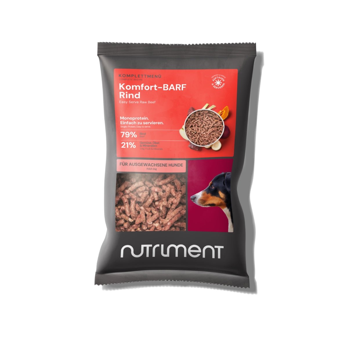 Nutriment Komfort-BARF Menü Rind, Kürbis & Chicorée - haustidepoterkost.com®