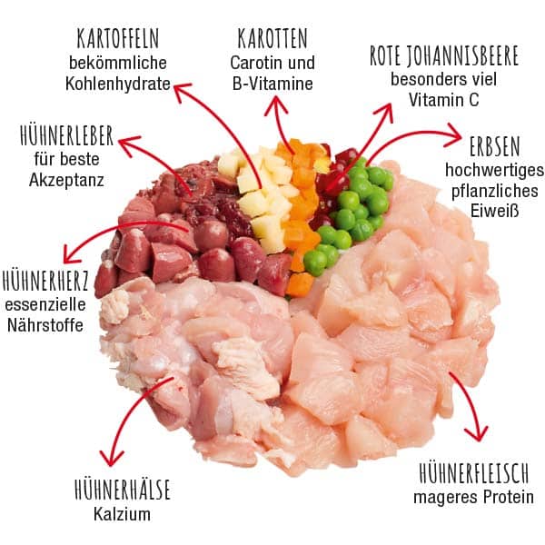 proCani Huhn Komplettmenü Nuggets 480g - haustidepoterkost.com®