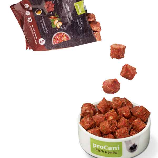 proCani Lamm Komplettmenü Nuggets 480g - haustidepoterkost.com®