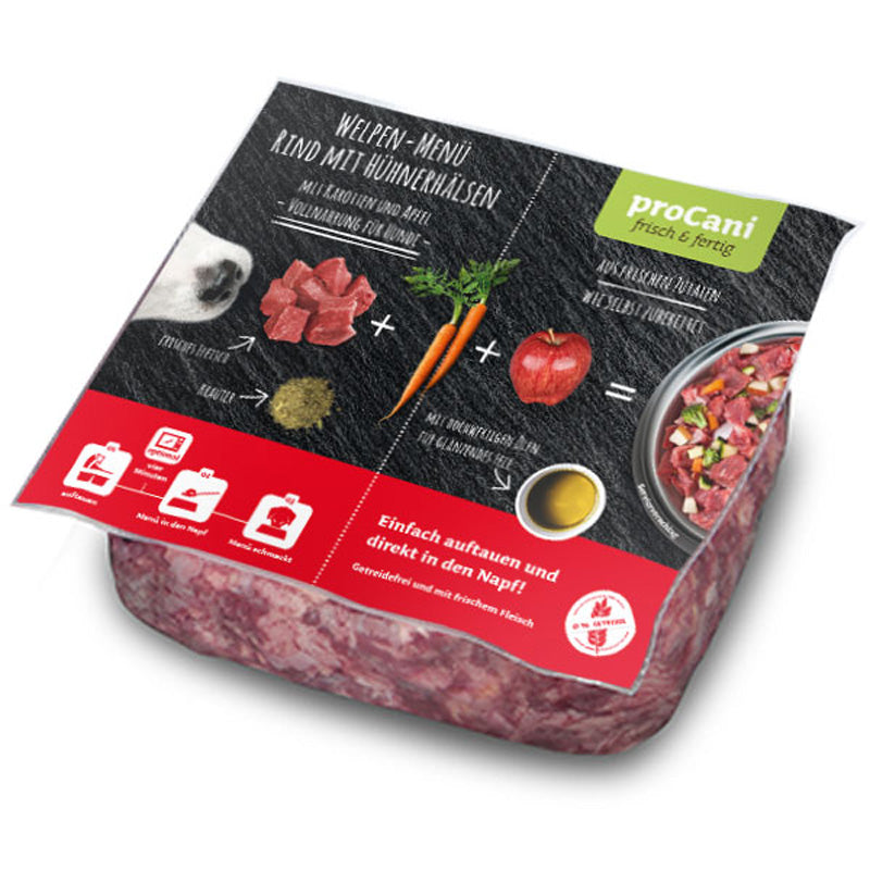 proCani Welpen Komplettmenü Rind - haustidepoterkost.com®