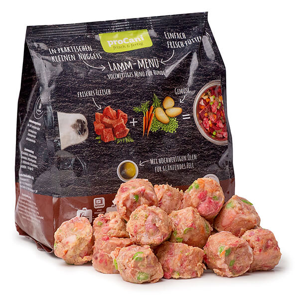 proCani Lamm Komplettmenü Nuggets 480g - haustidepoterkost.com®