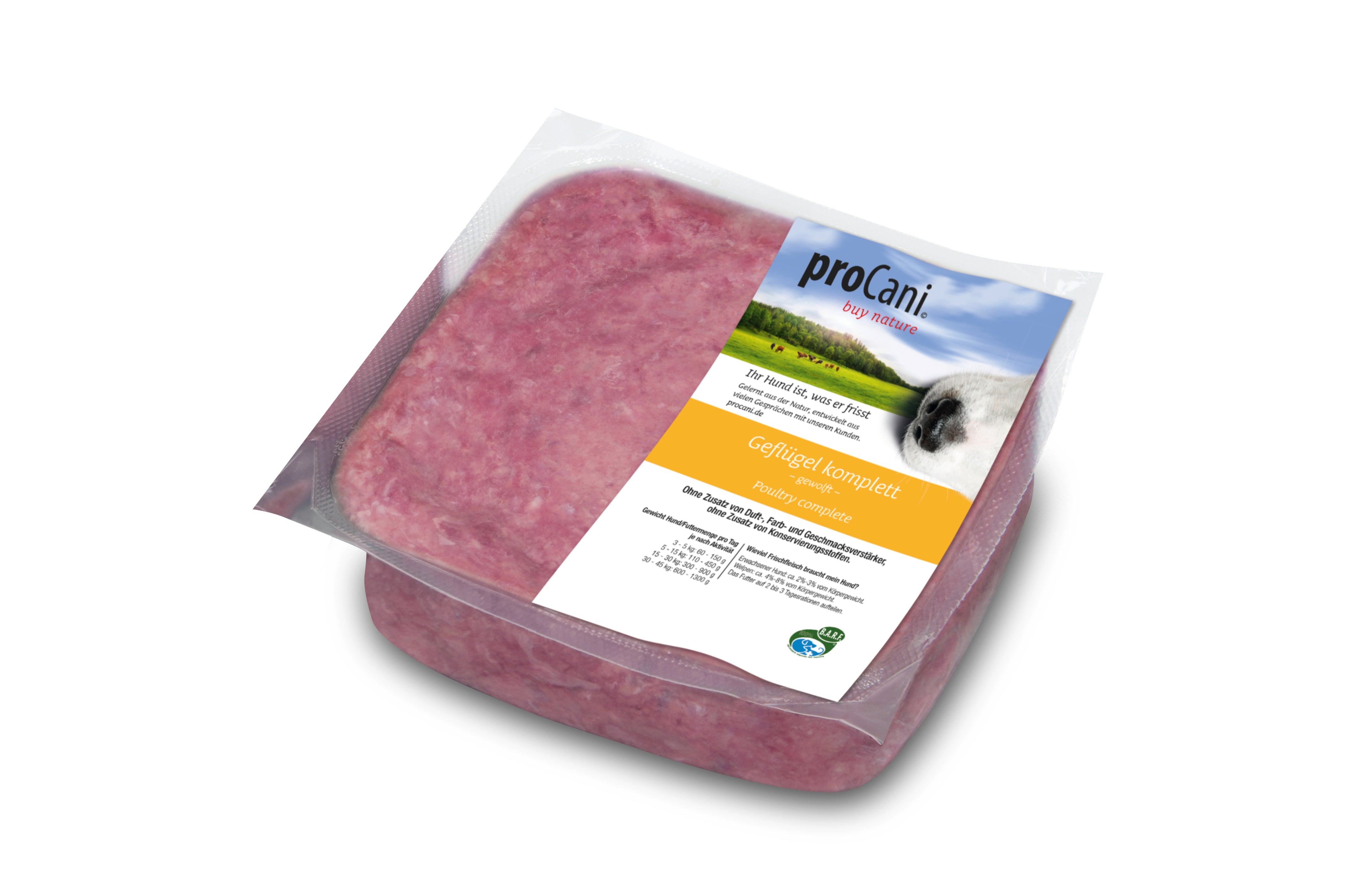 proCani Geflügelkomplett, 500 g - haustidepoterkost.com®