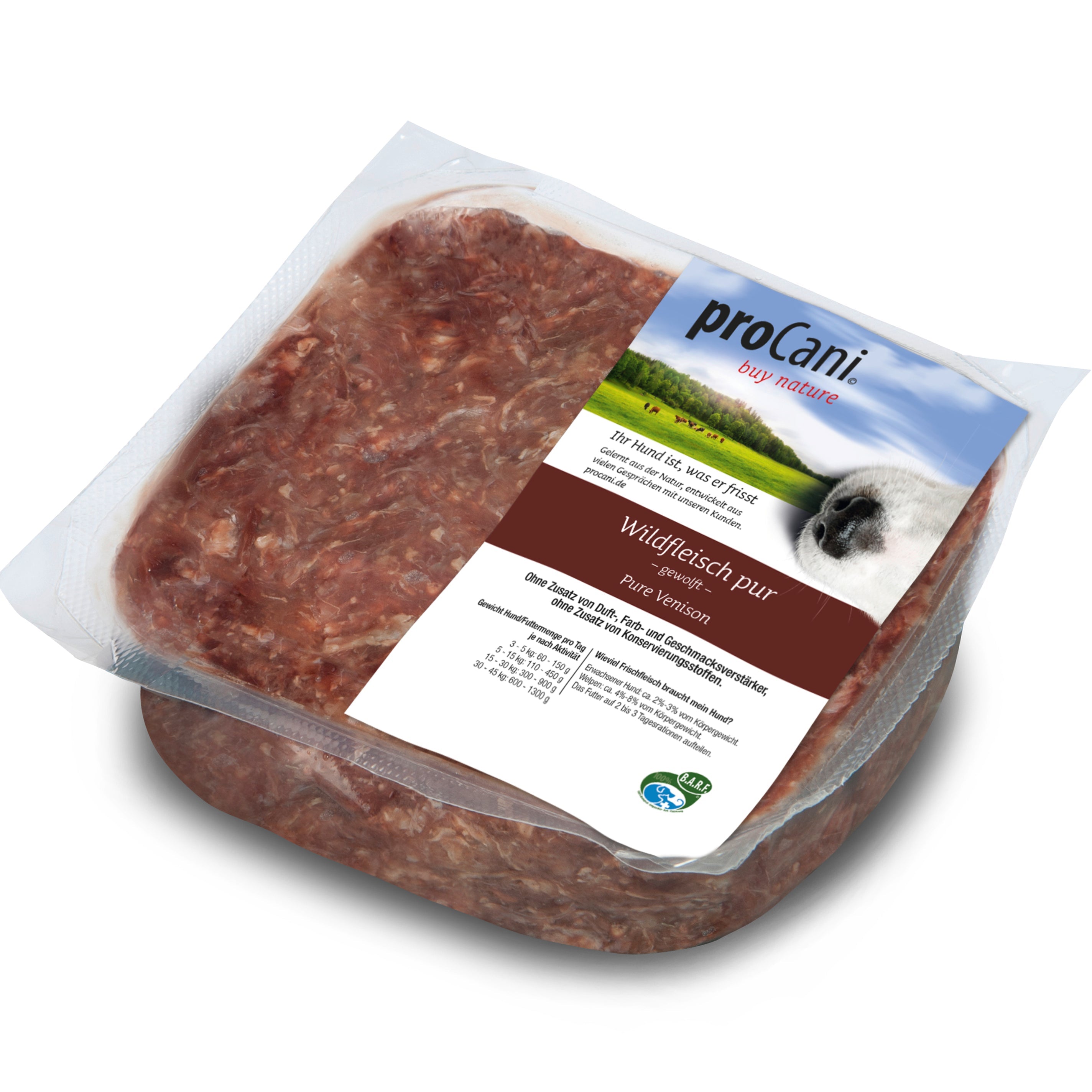 proCani Wildfleisch pur (VP) - haustidepoterkost.com®