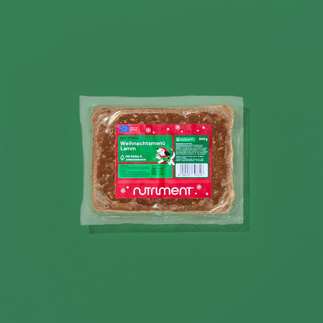 Nutriment Weihnachtsmenü Lamm mit Kürbis & Johannisbeere - haustidepoterkost.com®