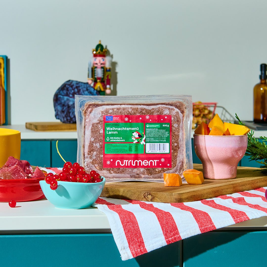 Nutriment Weihnachtsmenü Lamm mit Kürbis & Johannisbeere - haustidepoterkost.com®