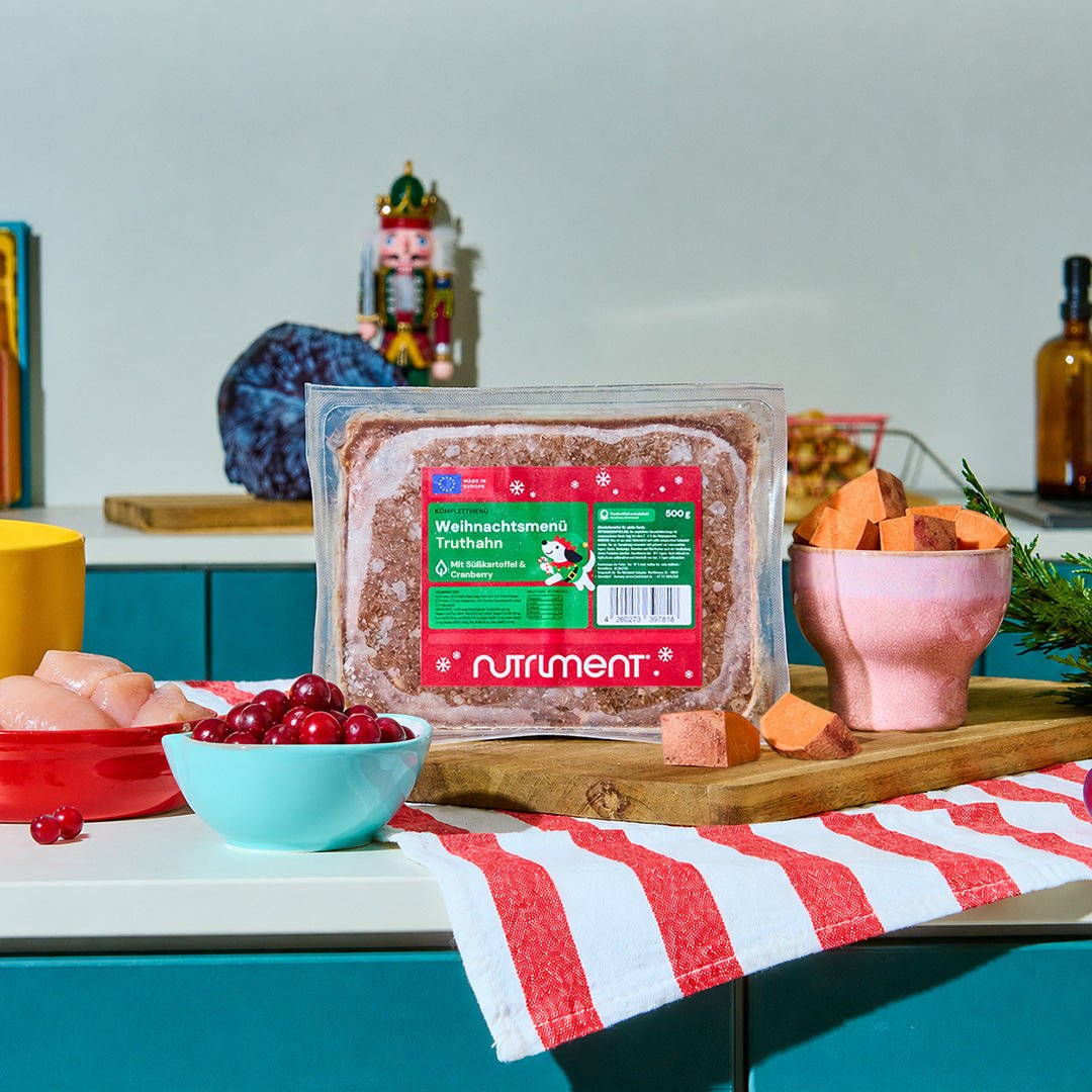 Nutriment Weihnachtsmenü Truthahn mit Süßkartoffel & Cranberry - haustidepoterkost.com®