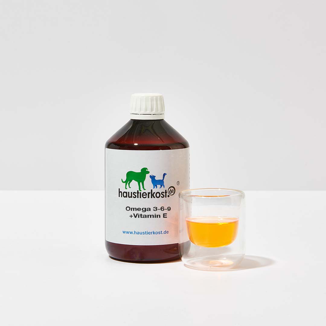 Flüssiges Omega 3-6-9 und Vitamin E Nahrungsergänzungsmittel für Haut, Fell und Immunsystem, 250 ml