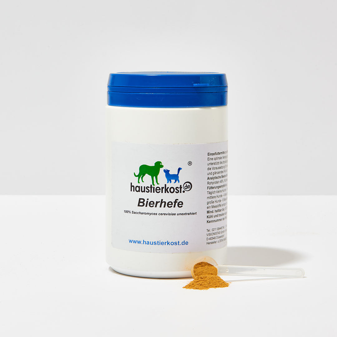 haustidepoterkost.com Bierhefe 650g für Hunde und Katzen mit B-Vitaminen und Spurenelementen für gesunde Haut und Fellglanz