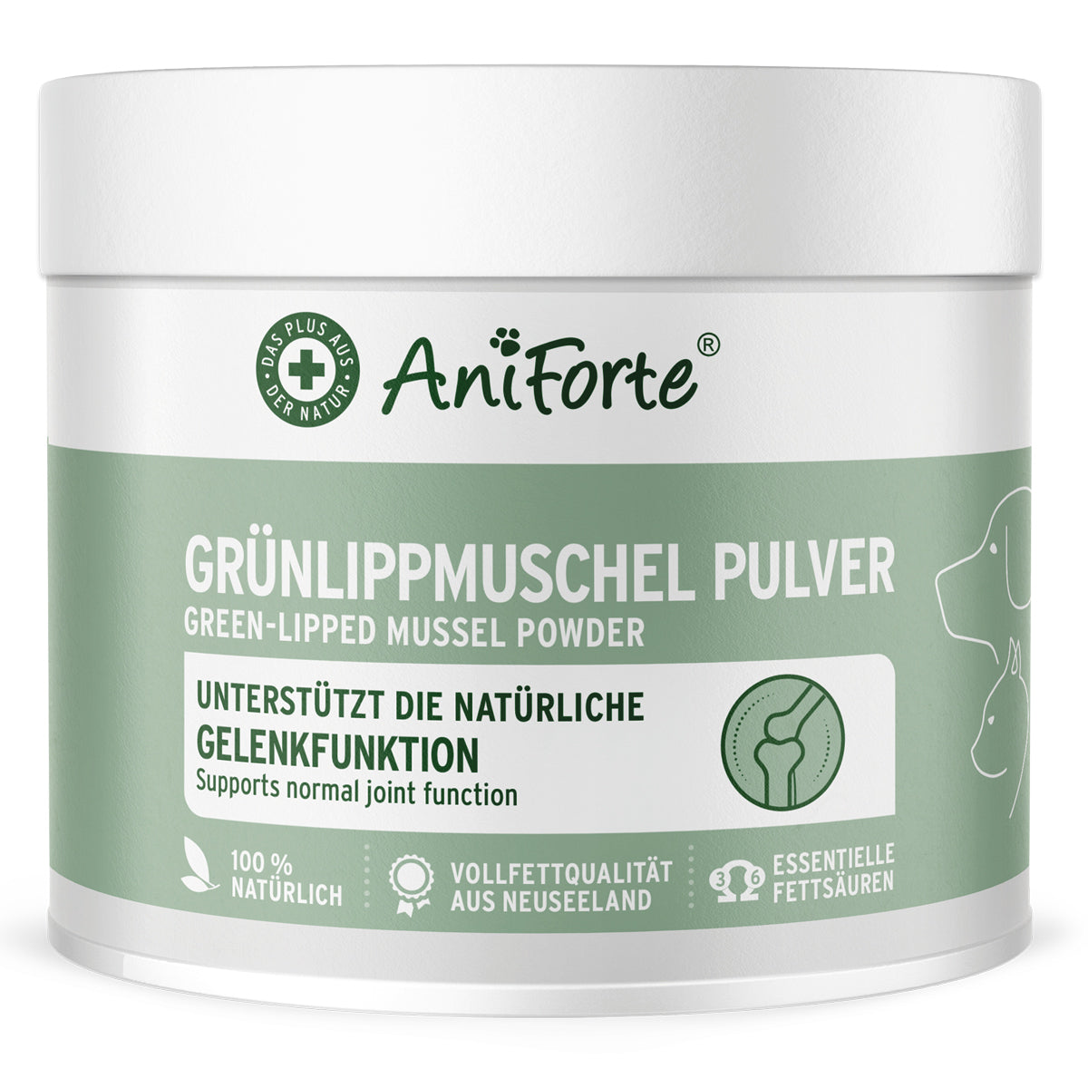 AniForte® Grünlippmuschel Pulver für gesunde Gelenke bei Hunden und Katzen