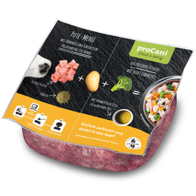 proCani Pute Menü - frisch und fertig - haustidepoterkost.com®