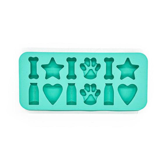 Eiswürfel- und Backform SmoothieDog® aus Silikon, BPA-frei, türkis, verschiedene Formen.